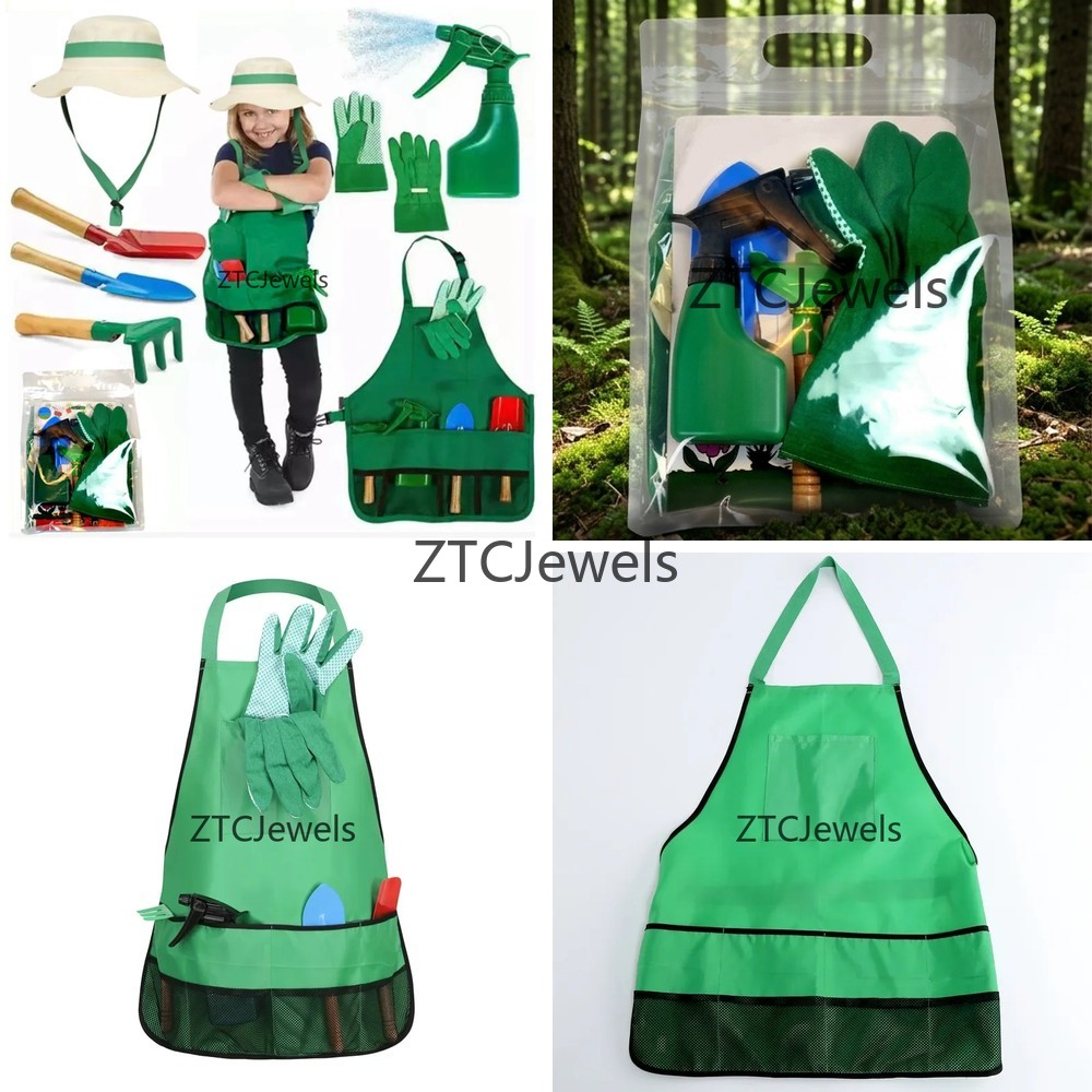 Kids Toys Set - Kids Garden Apron Tool Set with