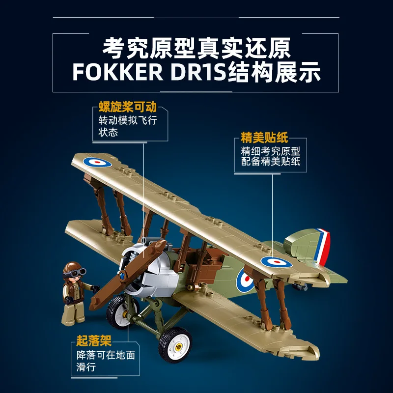 Military WW1 UK F. 1 Biplane S - огляд і ціна Kids Toys Uk