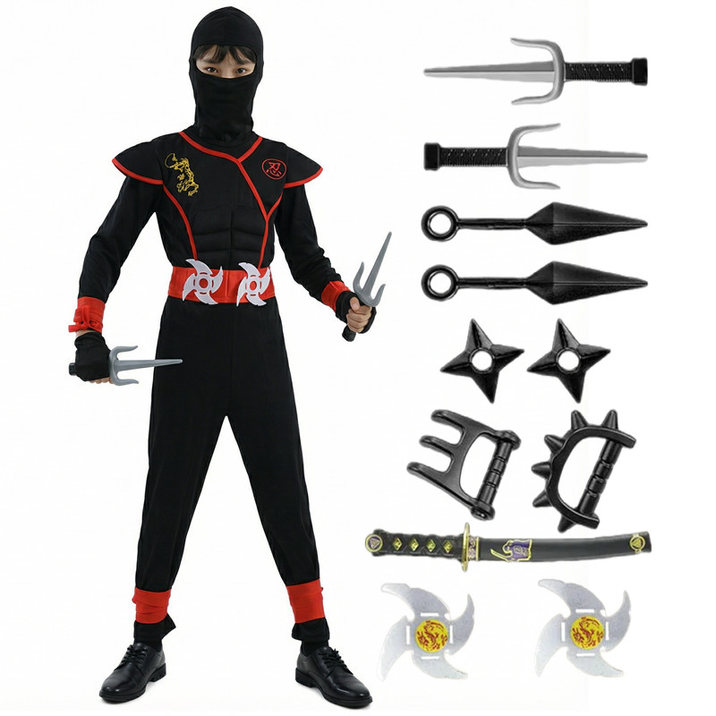Black and Blue Ninja Costume f - огляд і ціна Kids Toys Set