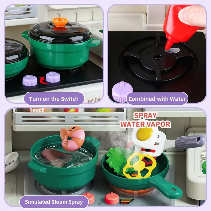 90cm Large Pretend Play Kitche - огляд і ціна Kids Toys Kitchen Set