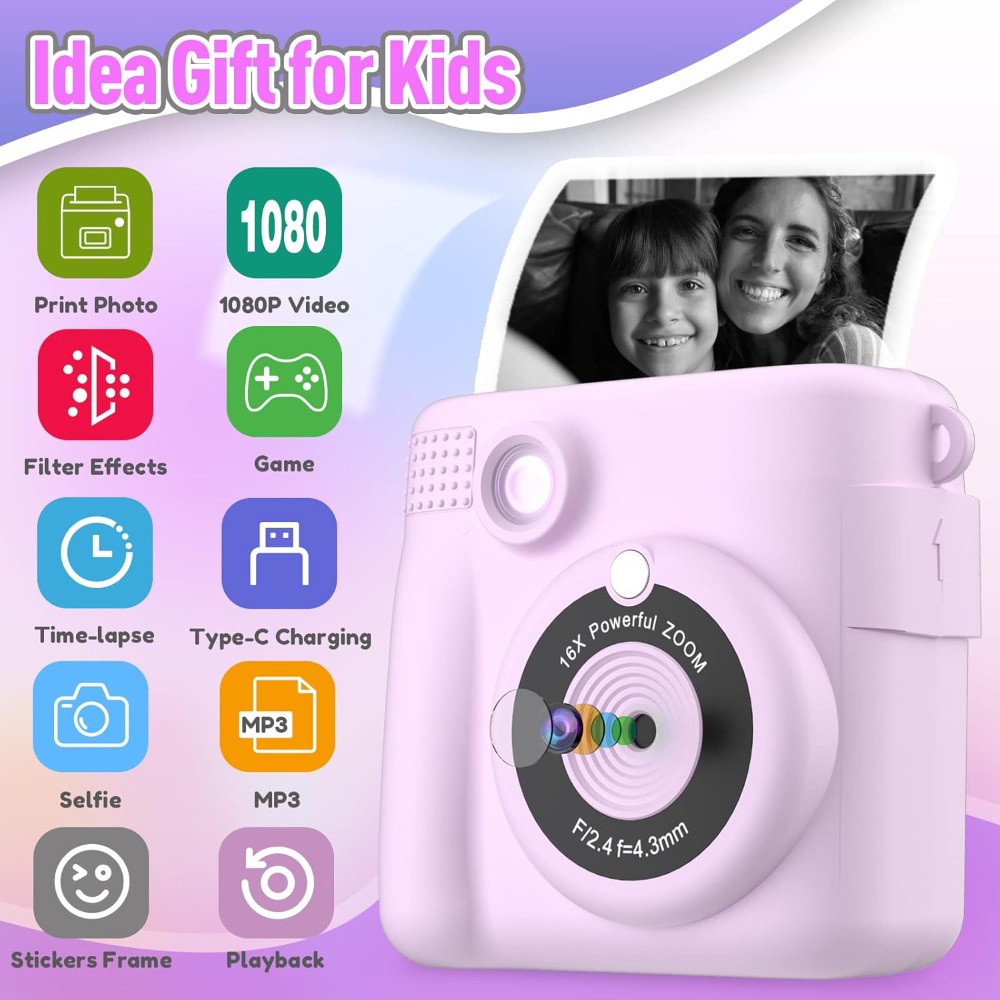 Instant Print Camera for Kids, - огляд і ціна Kids Toys Videos