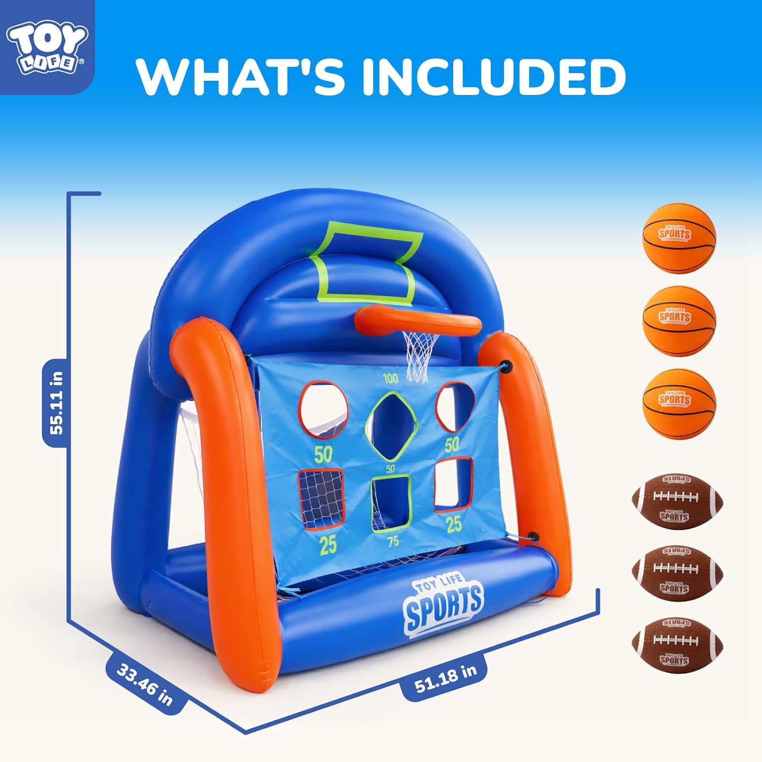 Multi-Sport Pool Games Inflata - огляд і ціна Kids Toys Set