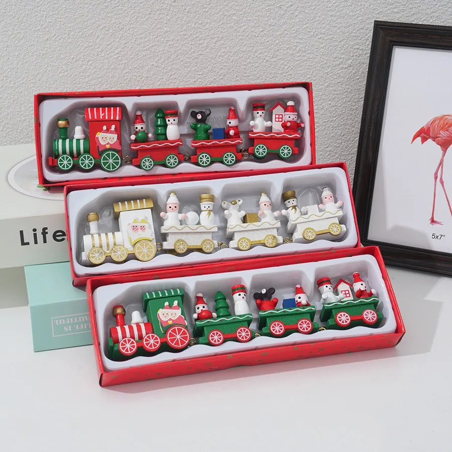 Christmas Train Painted Wooden - огляд і ціна Top Kids Xmas Toys