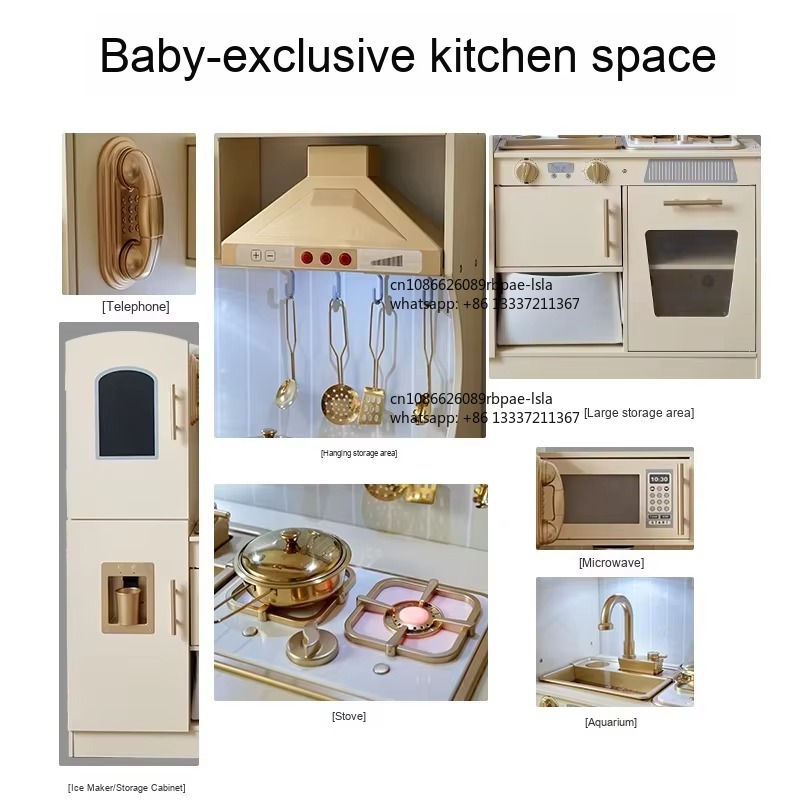 Educational Wooden Pretend Pla - огляд і ціна Kids Toys Kitchen Set