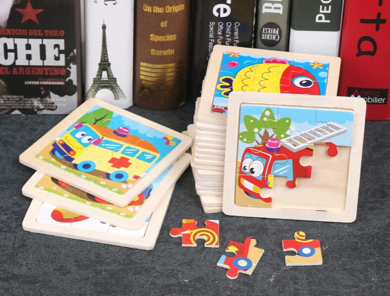 4PCS/lot 3D Wooden Jigsaw Puzz - огляд і ціна Kids Toys In Wholesale