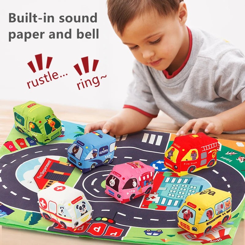 Soft Car Toy Set with Play Mat - огляд і ціна Kids Toys Learning