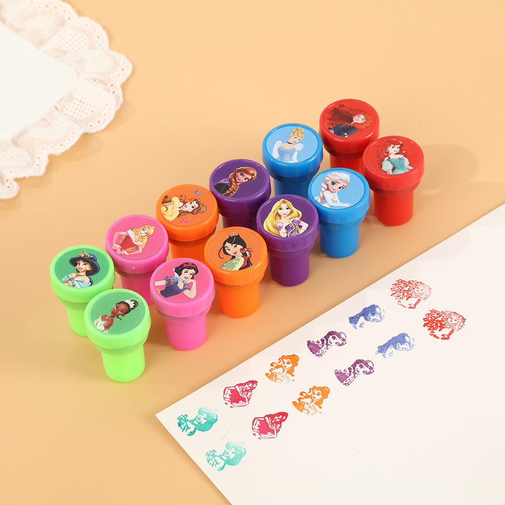 12PCS Princess Kids Stamps Car - огляд і ціна Kids Toys In Wholesale
