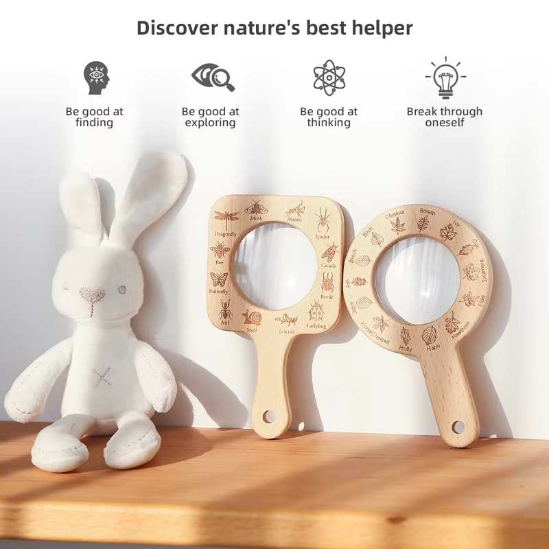 Wooden Magnifying Glass for Ki - огляд і ціна Kids Toys Learning